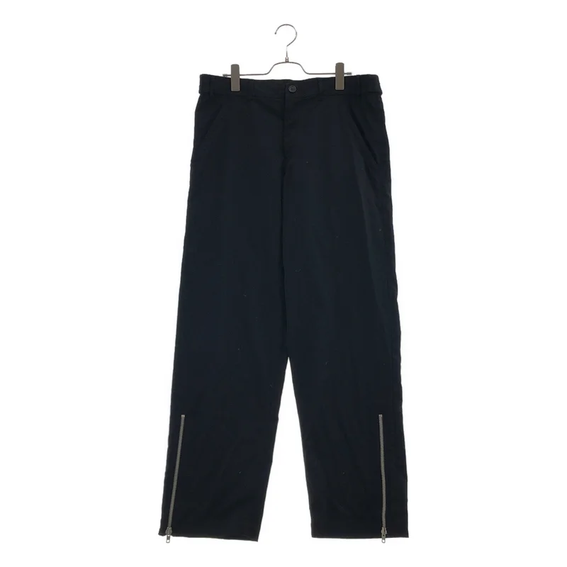 BLACK COMME des GARCONS / ブラックコムデギャルソン | 2016AW | 特殊加工 裾ジップ ワイド パンツ | XL | メンズ