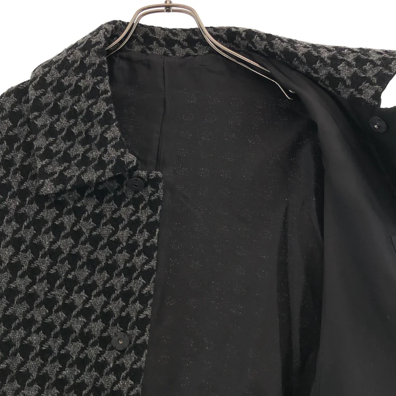 YOHJI YAMAMOTO / ヨウジヤマモト | 2024AW | collections / ウール 千鳥柄 ドルマンスリーブ ポンチョジャケット | 2 | レディース