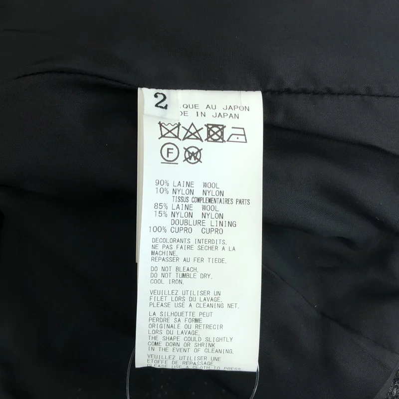YOHJI YAMAMOTO / ヨウジヤマモト | 2024AW | collections / ウール 千鳥柄 ドルマンスリーブ ポンチョジャケット | 2 | レディース